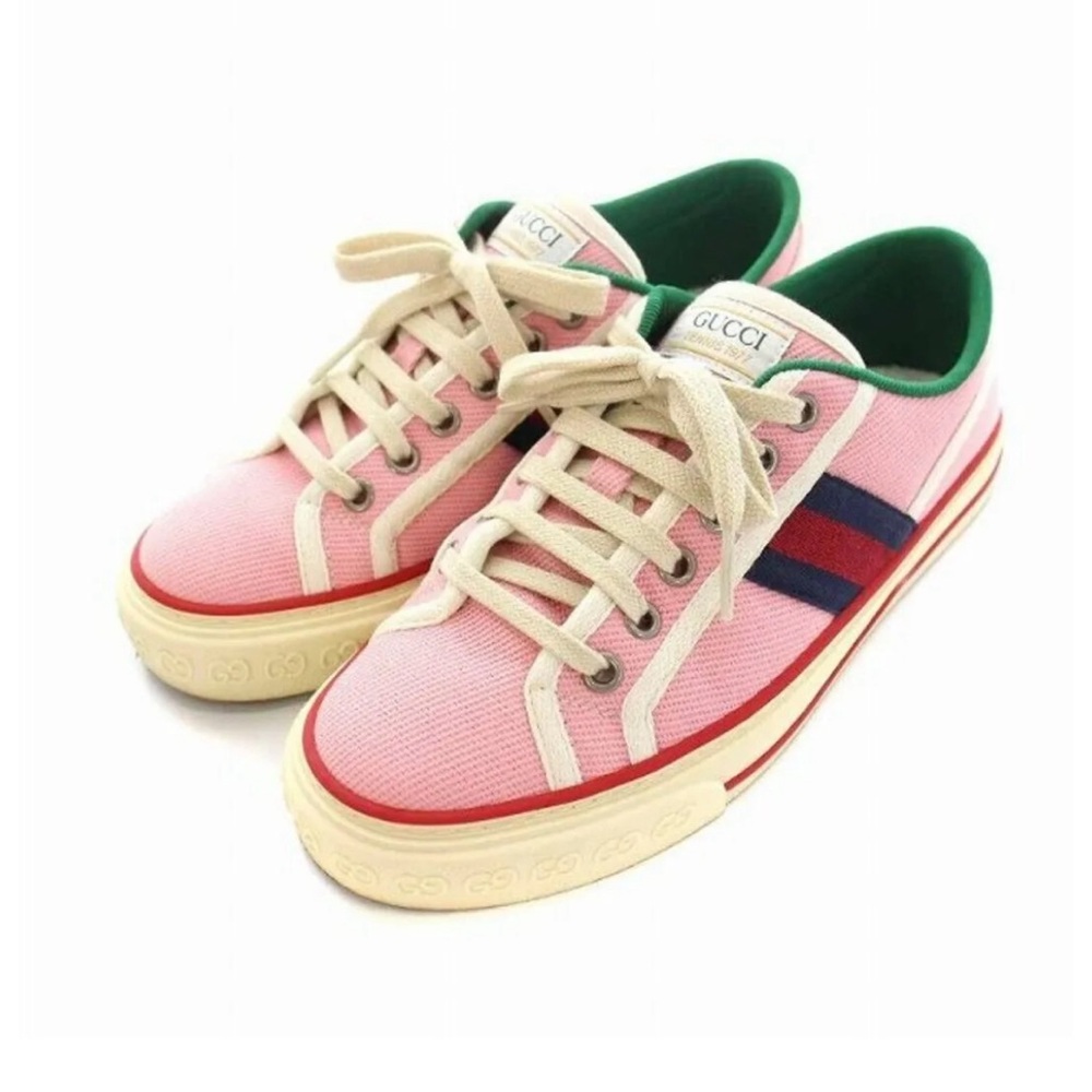 WOMEN'S GG GUCCI TENNIS 1977 SNEAKER PINK BRAND NEW WITH BOX SIZE EU 38 US SIZE8